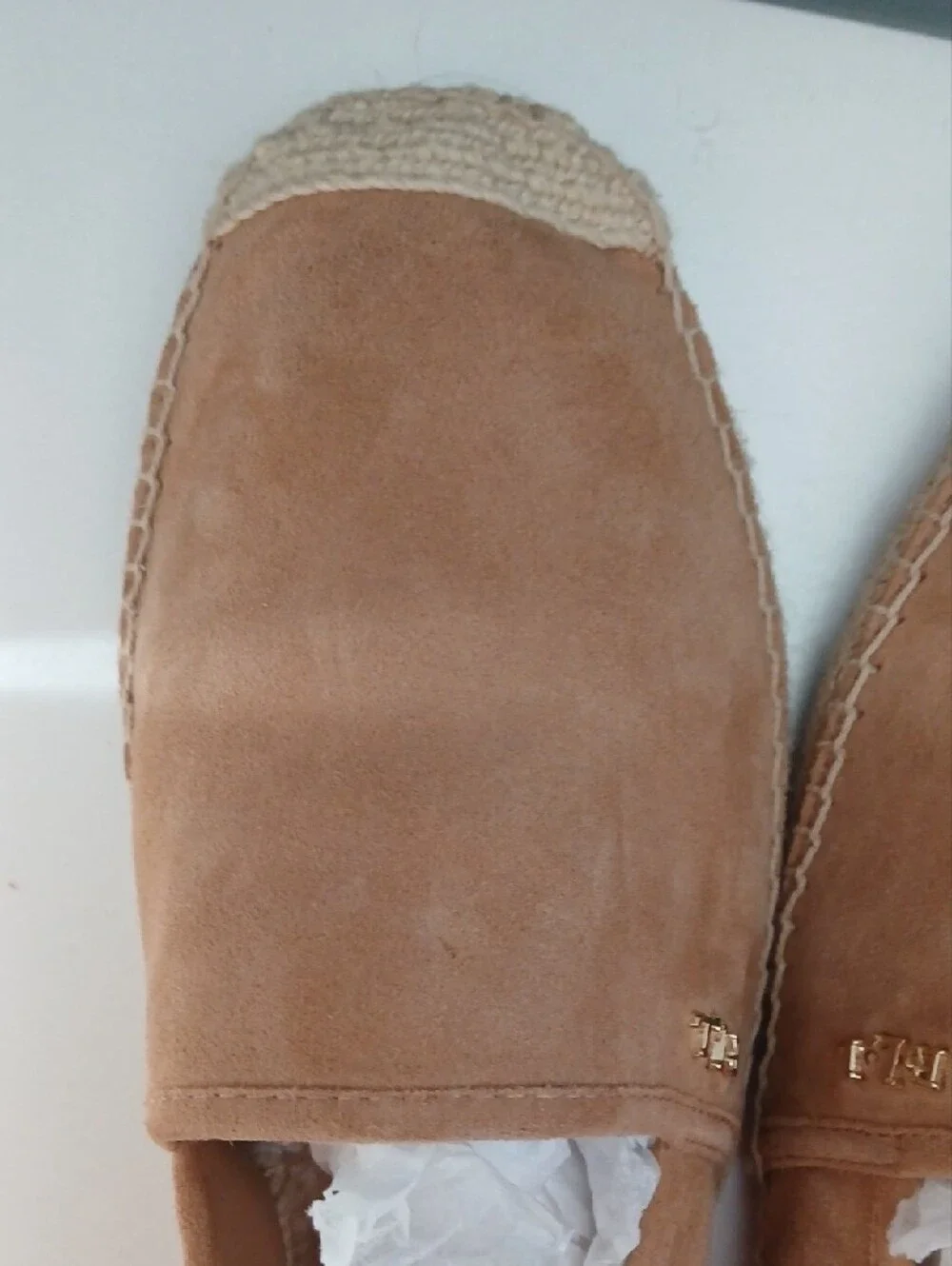 Lauren Ralph Lauren Cognac Suede Espadrille Flats